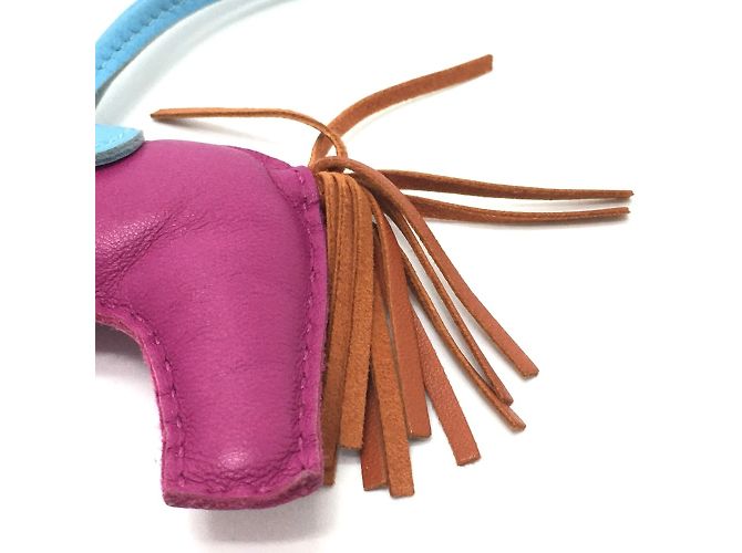 Hermès Portachiavi Charm Borsa MM Rodeo Cavallo Hermes Porpora - vista 4