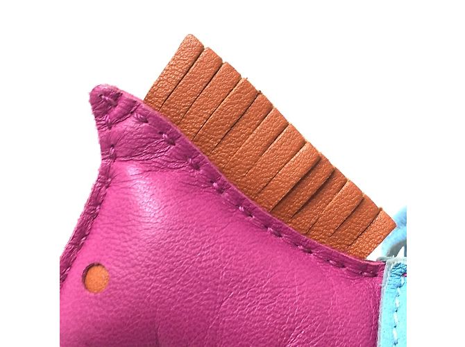 Hermès Portachiavi Charm Borsa MM Rodeo Cavallo Hermes Porpora - vista 5
