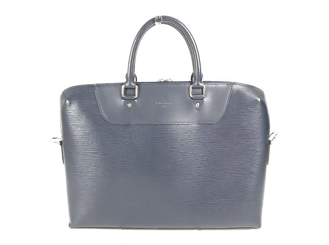 Sac Porte Document Jour Epi Louis Vuitton Bleu Marine - vue 2