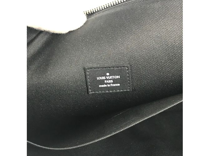 Borsa Pochette Jour GM Damier Graphite di Louis Vuitton America's Cup Nero Bianco Rosso - vista 9