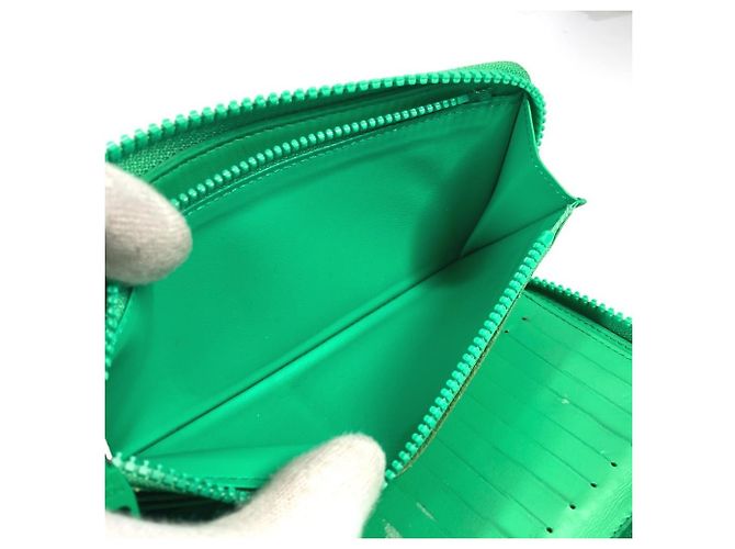 Cartera larga de cuero Taurillon verde Louis Vuitton - vista 14