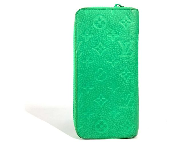 Cartera larga de cuero Taurillon verde Louis Vuitton - vista 2