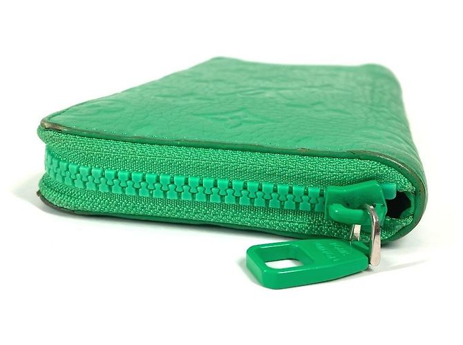 Cartera larga de cuero Taurillon verde Louis Vuitton - vista 3