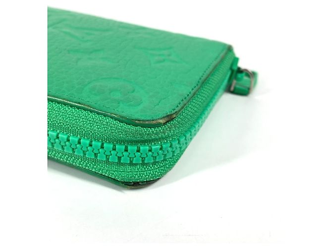 Cartera larga de cuero Taurillon verde Louis Vuitton - vista 6