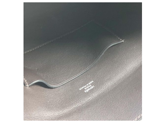 Hermès Borsa a spalla Pochette in pelle Togo Hermes Marrone scuro - vista 10