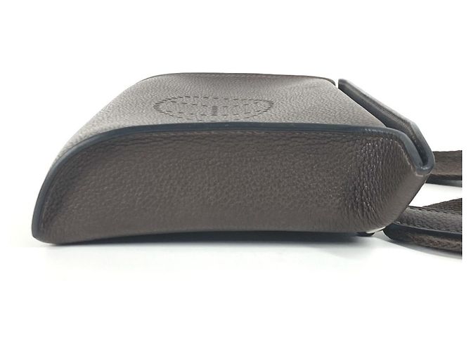 Hermès Borsa a spalla Pochette in pelle Togo Hermes Marrone scuro - vista 4