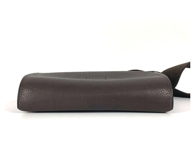 Hermès Borsa a spalla Pochette in pelle Togo Hermes Marrone scuro - vista 5