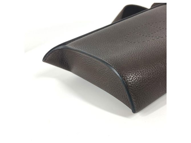 Hermès Borsa a spalla Pochette in pelle Togo Hermes Marrone scuro - vista 7