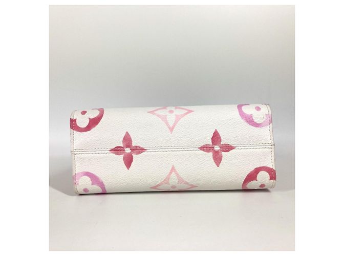 Louis Vuitton Monogram On Go PM Tasche am Pool Pink Weiß - Ansicht 7