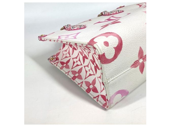 Louis Vuitton Monogram On Go PM Tasche am Pool Pink Weiß - Ansicht 9