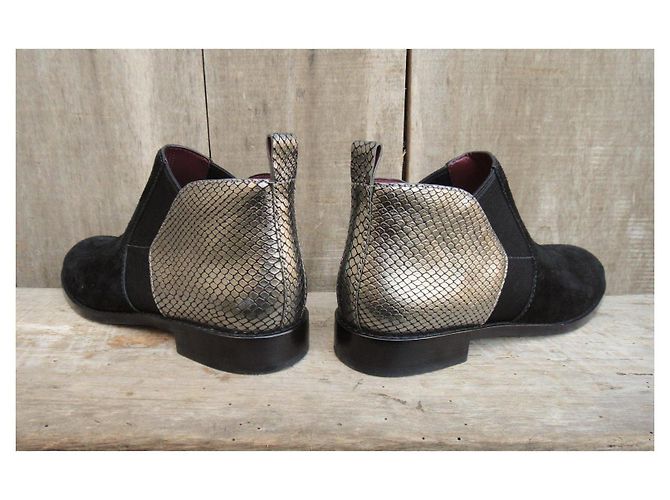 Botines Marc by Marc Jacobs Negros de Ante - vista 6