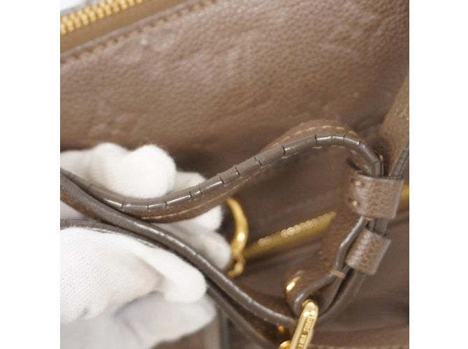 Borsa Louis Vuitton Monogram Empreinte Lumineuse PM Marrone - vista 6