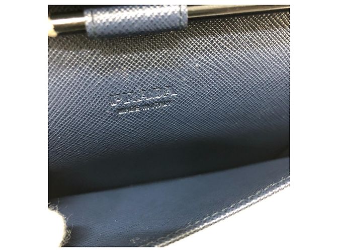 Saffiano Billetera bi-fold Prada azul - vista 10