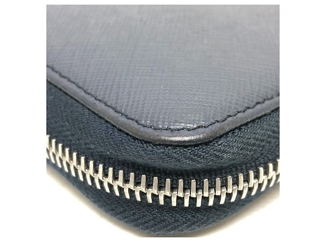 Saffiano Billetera bi-fold Prada azul - vista 3