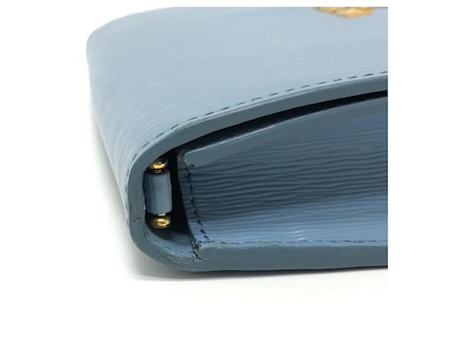 Borsa a catena con logo Prada 1DH044 Blu - vista 4