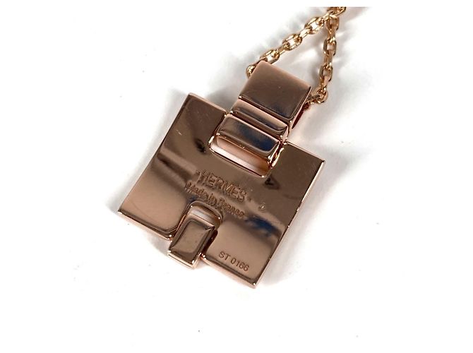 Collar H Logo de cadena Eileen de Hermès Negro Dorado - vista 7