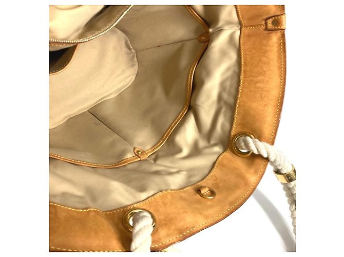 Borsa a Spalla Louis Vuitton Damier Azur Pompron GM Bianco - vista 12