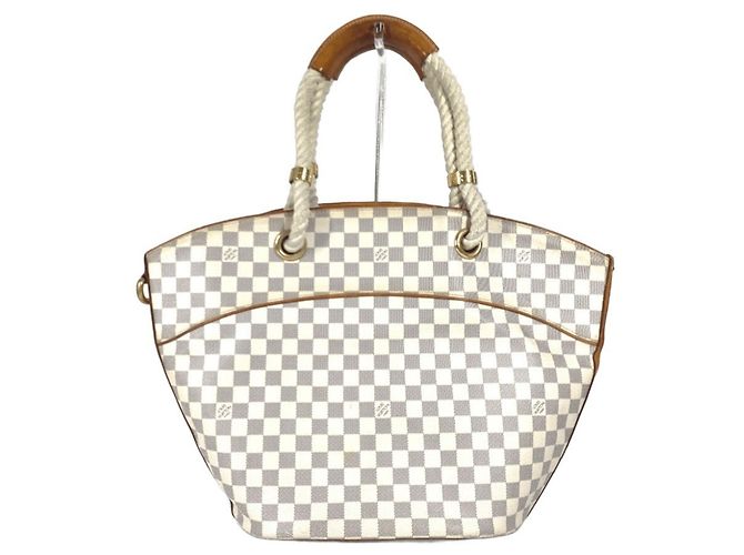 Borsa a Spalla Louis Vuitton Damier Azur Pompron GM Bianco - vista 2