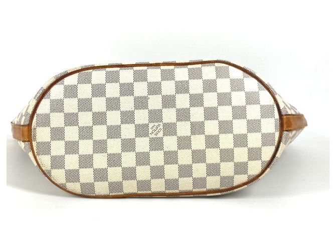 Borsa a Spalla Louis Vuitton Damier Azur Pompron GM Bianco - vista 3