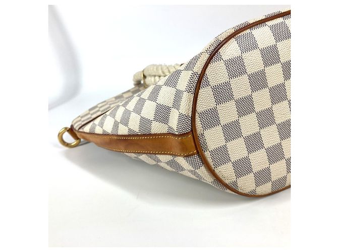 Borsa a Spalla Louis Vuitton Damier Azur Pompron GM Bianco - vista 5