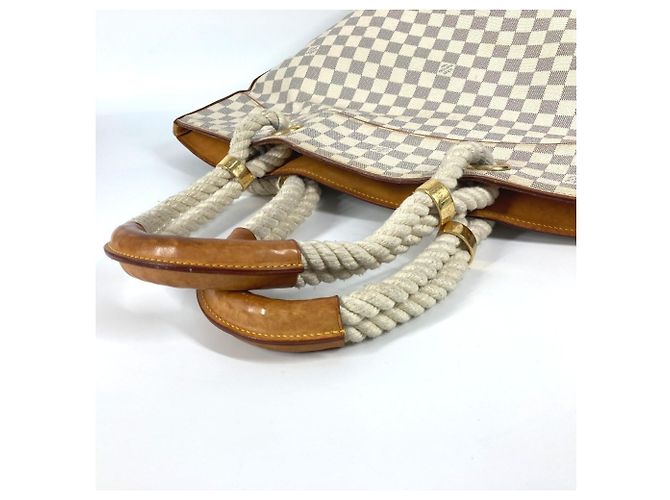 Borsa a Spalla Louis Vuitton Damier Azur Pompron GM Bianco - vista 6