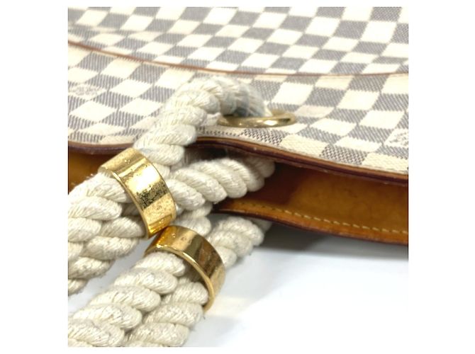 Borsa a Spalla Louis Vuitton Damier Azur Pompron GM Bianco - vista 7