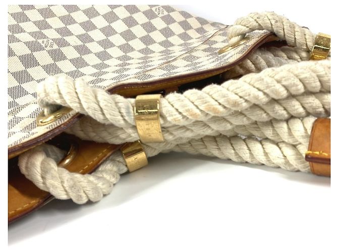 Borsa a Spalla Louis Vuitton Damier Azur Pompron GM Bianco - vista 9