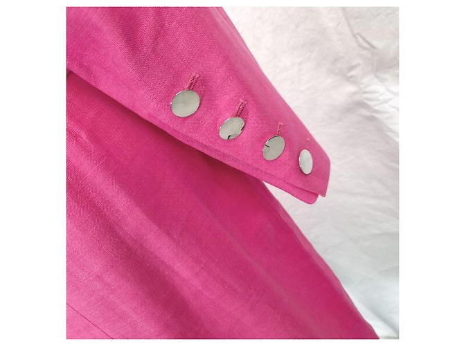 Yves Saint Laurent tailleur rosa lino - vista 12