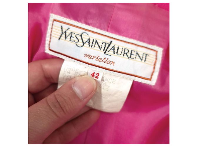 Yves Saint Laurent tailleur rosa lino - vista 13