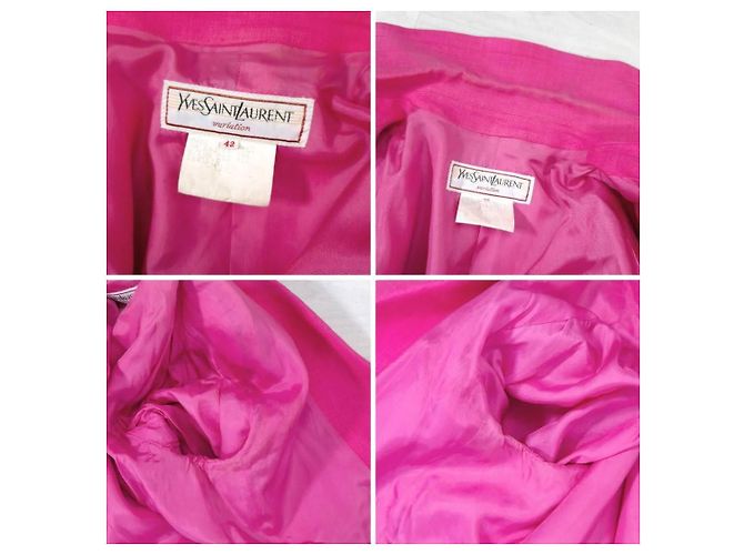 Yves Saint Laurent tailleur rosa lino - vista 14