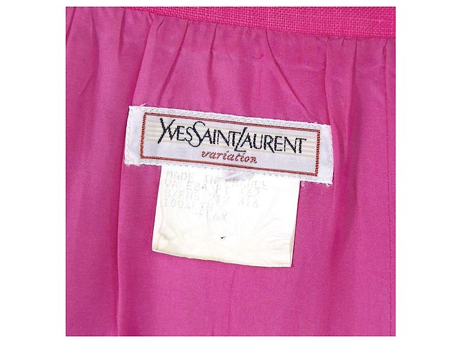 Yves Saint Laurent tailleur rosa lino - vista 4