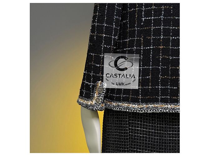 Chanel Nova coleção de robôs lendários Jaqueta de tweed preto 38 FR - vista 13