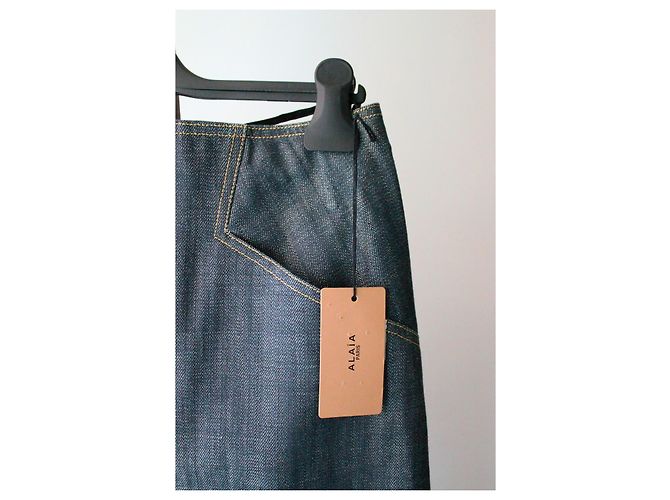 Falda vaquera Alaïa azul - vista 2