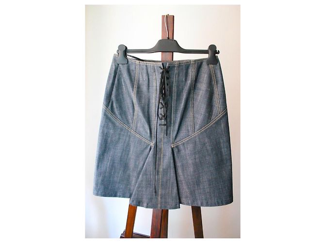 Falda vaquera Alaïa azul - vista 4