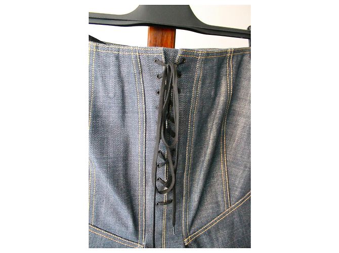 Falda vaquera Alaïa azul - vista 5