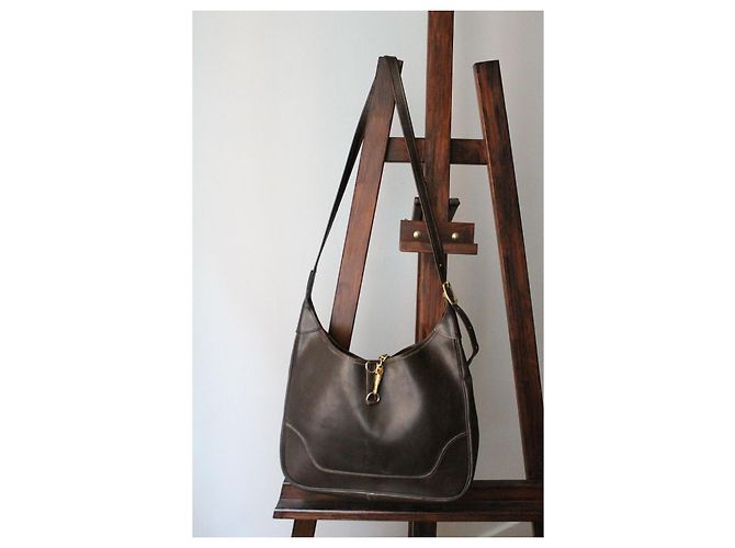 Hermès Trim Handtasche aus braunem Boxleder - Ansicht 2