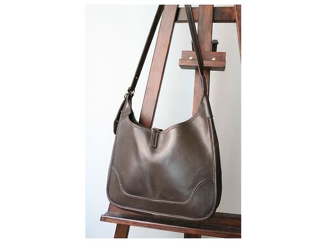 Hermès Trim Handtasche aus braunem Boxleder - Ansicht 7