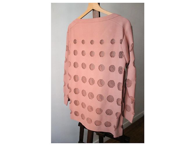 Maglione Oversize Alaïa in Viscosa Rosa - vista 6