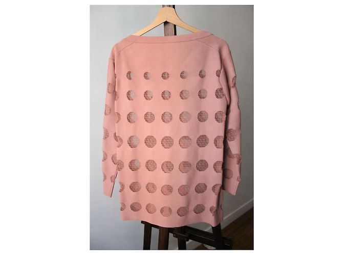 Maglione Oversize Alaïa in Viscosa Rosa - vista 7