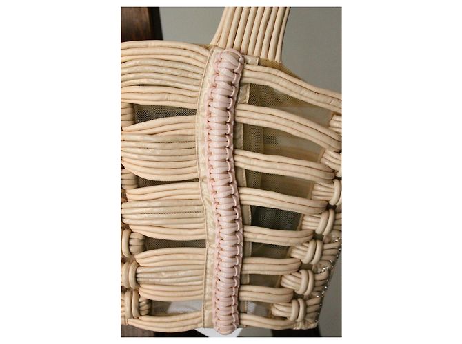 Top Balmain Rosa y Beige de Poliamida Talla 36 - vista 4