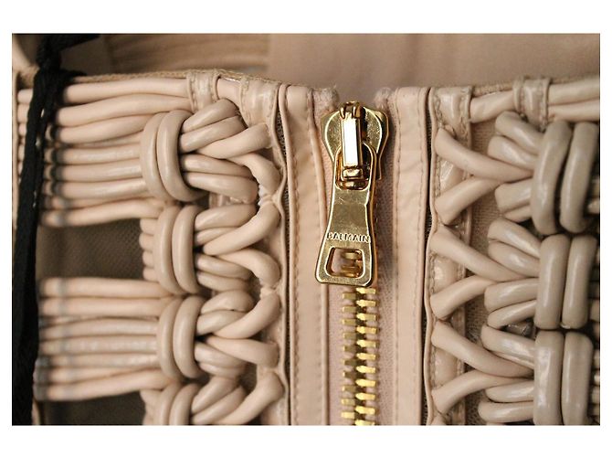 Top Balmain Rosa y Beige de Poliamida Talla 36 - vista 6