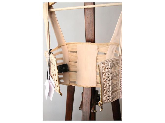 Top Balmain Rosa y Beige de Poliamida Talla 36 - vista 8