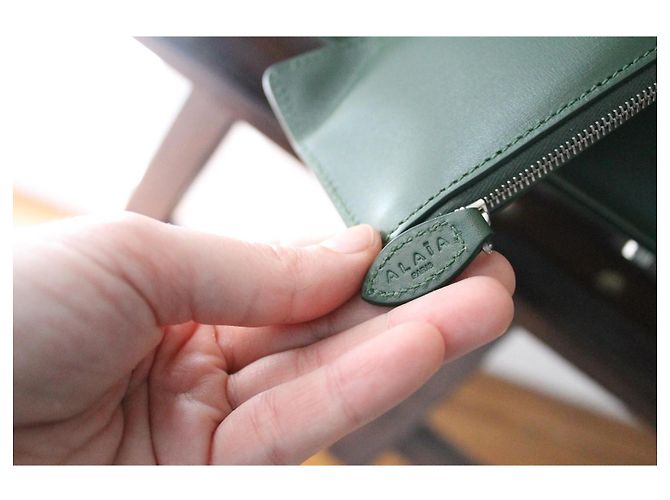 Borsa Alaïa Mina in pelle verde - vista 11