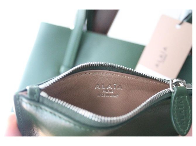 Borsa Alaïa Mina in pelle verde - vista 15