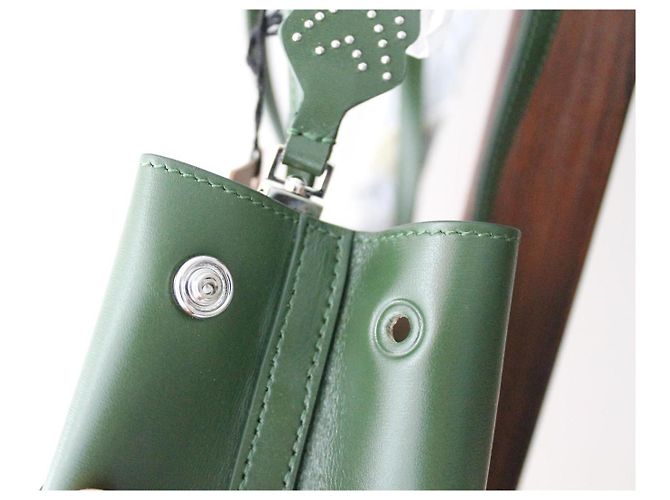 Borsa Alaïa Mina in pelle verde - vista 17