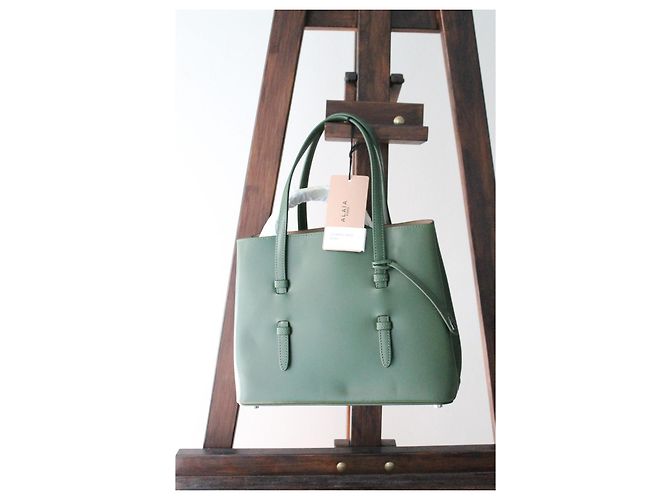 Borsa Alaïa Mina in pelle verde - vista 2
