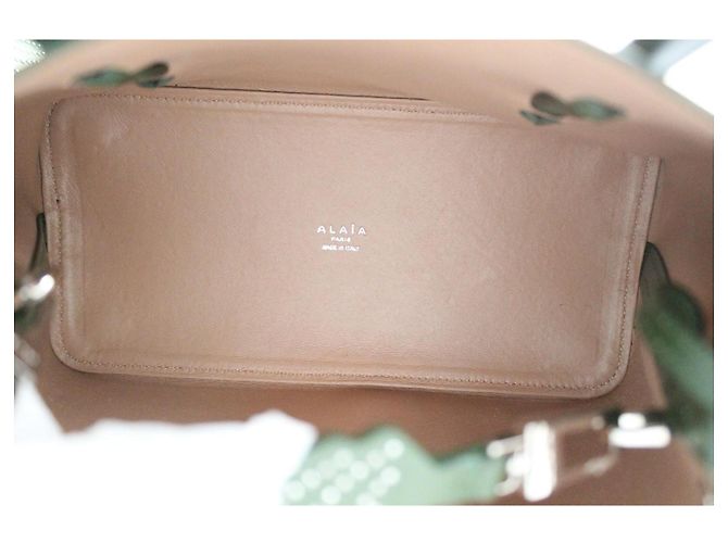 Borsa Alaïa Mina in pelle verde - vista 21