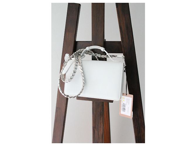 Borsa Alaïa in pelle bianca Bianco - vista 3