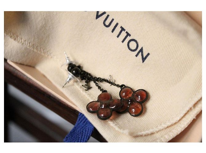 Louis Vuitton Ohrringe Blume Glas Lila - Ansicht 3