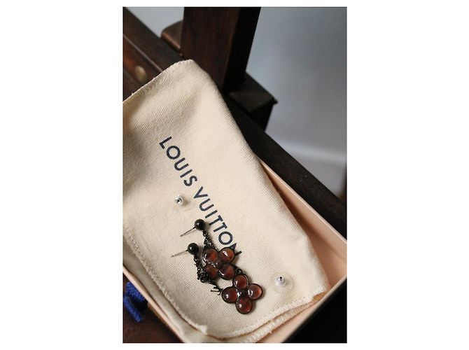 Louis Vuitton Ohrringe Blume Glas Lila - Ansicht 8